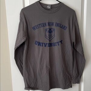 Western New England UNIVERSITY Gray Long Sleeve University Tee